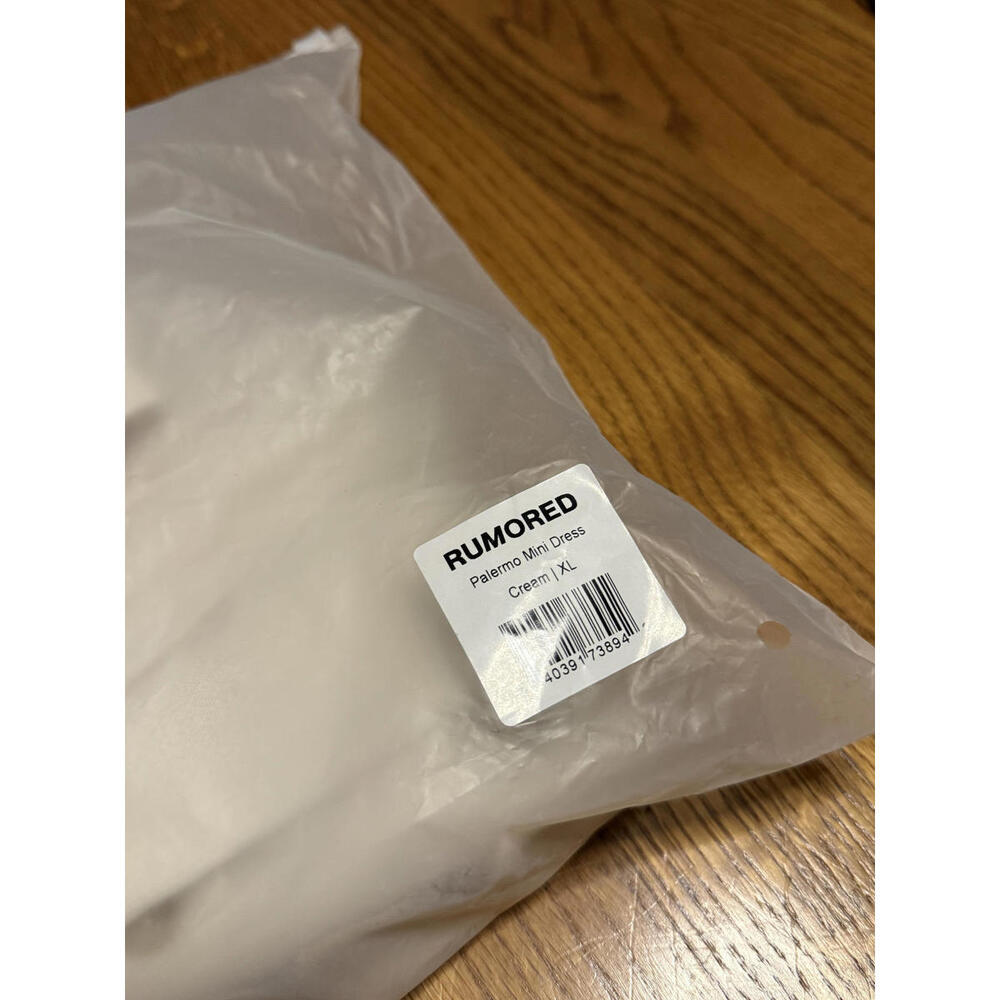 NWT! Rumored Palermo Mini Dress in Cream Size XL - Picture 3 of 5